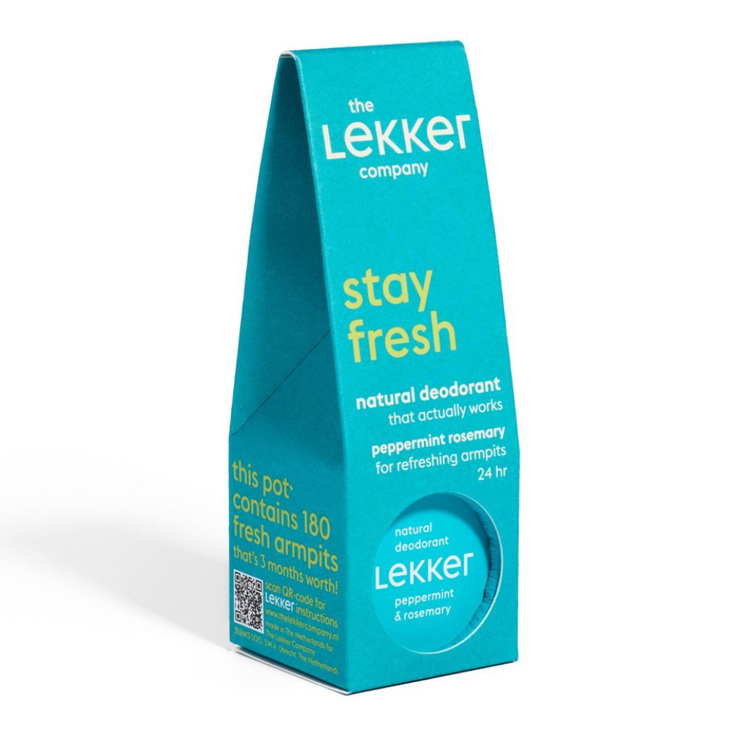 Lekker Stay Fresh looduslik ja plastikuvaba deodorant Piparmünt & Rosmariin 30g