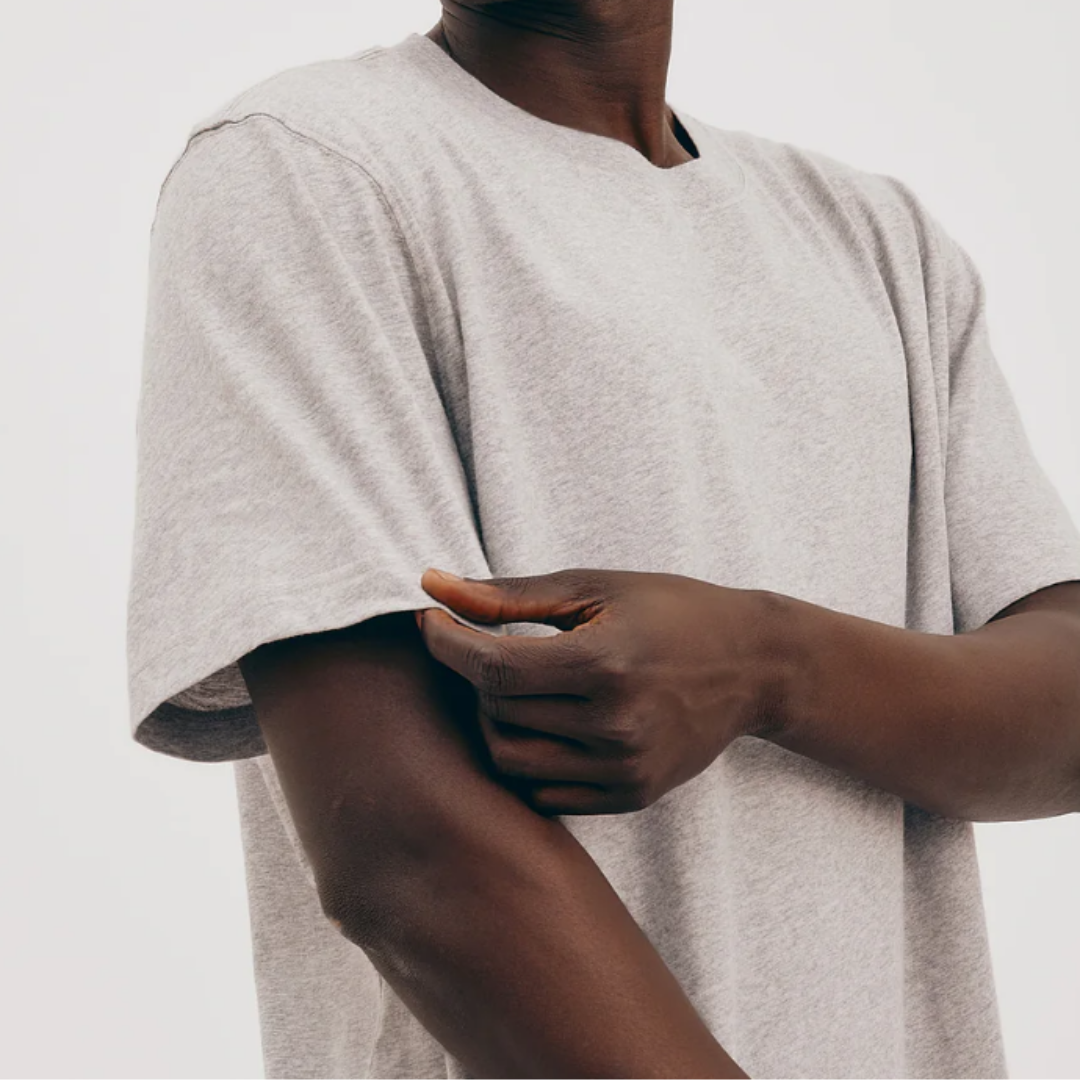 Organic Basics True Boxy Fit T-särk hall melange